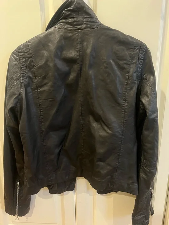 Madewell Black Asymmetrical Leather Moto Jacket - Picture 4 of 12